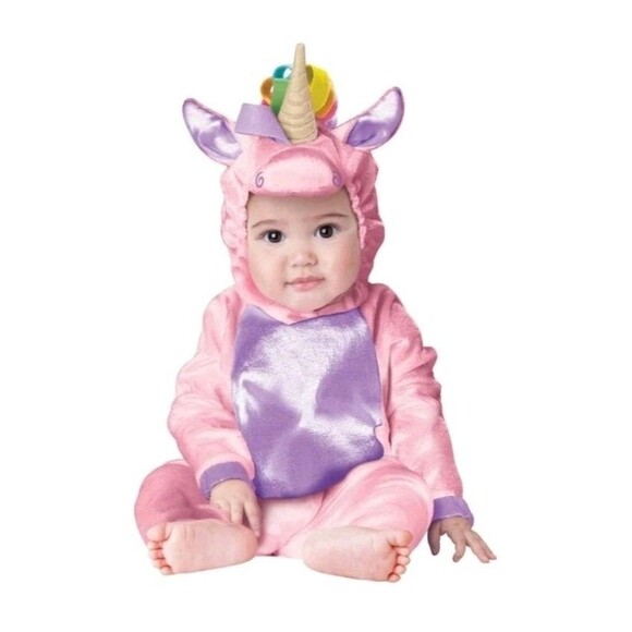 Little Pink Unicorn Costume Baby Infant 6-12mo Outfit Halloween - Picture 1 of 4